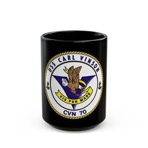 CVN 70 USS Carl Vinson 1982 (U.S. Navy) Black Coffee Mug - Picture 1 of 9