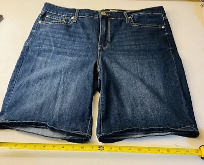 Seven7 Bermuda Denim Shorts Women’s Cotton Blend Stretch Casual Beach Shorts - Image 1 of 2