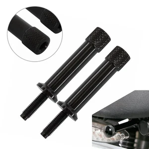 Seat Bolts Long Tool Free For T100 Triumph Thruxton Scrambler Bonneville Black - Picture 1 of 11