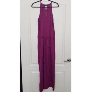 Attention Swimwear Purple Sleeveless Semi Sheer Maxi Dress Cover-up Sz XL Beachy - Picture 1 of 5