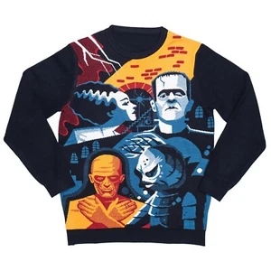 OFFIZIELLER UNIVERSAL MONSTER HÄSSLICHER PULLOVERPULLOVER FRANKENSTEIN BRAUT HORROR MUMIE - Bild 1 von 1