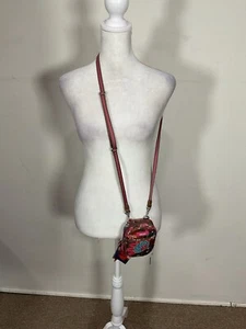 Oilily Women’s Brown Color Floral Print Crossbody Bag Small - Picture 1 of 10