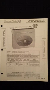 Sams Photofacts Folder Radio Schematics Parts MOTOROLA Models 54L3,L4,L5, L6 - Picture 1 of 1