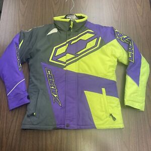 CASTLE X Racewear Girls Teen XL Special Purple Yellow Snowmobile Coat