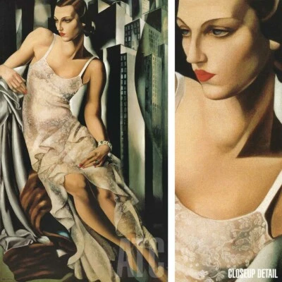 BOTA MADAME ALLAN 24W"x40H" de TAMARA DE LEMPICKA - OPCIONES DE VESTIDO TRANSPARENTE de LONA Foto 1 de 4