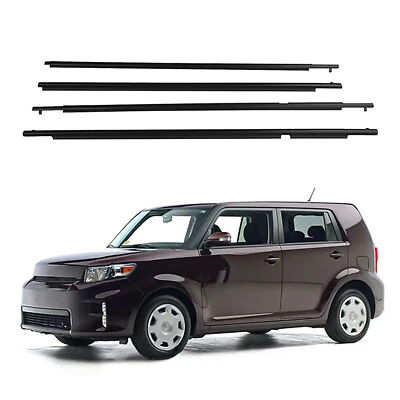 Cinto de porta externo para Toyota Scion XB 2008-2015 moldura tira meteorológica dianteira e traseira - Imagem 1 de 4