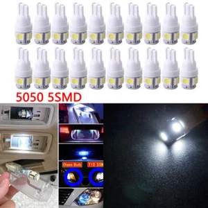 20PCS White T10 Wedge 5050 5SMD LED Dome Map License Interior Light Bulbs . - Bild 1 von 8
