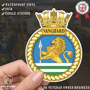 Royal Navy HMS Vanguard wasserdichter Vinyl-Aufkleber - mehrere Größen - Bild 1 von 9