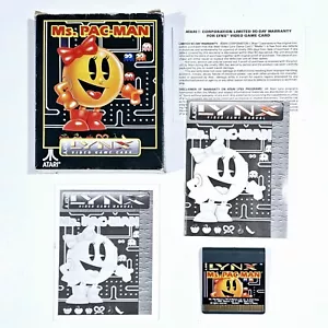 1990 Namco Atari Lynx Arcadegame Ms.Pac - Man Dt. Cib Retro Pixel Labyrinth - Picture 1 of 2