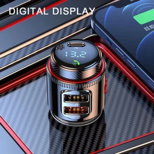 Bluetooth 5.0 Wireless Radio Car FM Transmitter Dual USB Charger MP3 Player - Picture 1 of 12