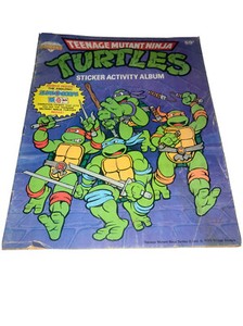 1989 Teenage Mutant Ninja Turtles Diamond Sticker Activity Album UNUSED TMNT