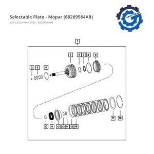 New OEM Mopar Selectable Plate Q=3.11mm For 2013-2024 Ram 3500 68269564AB - Picture 1 of 1
