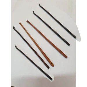 Natural Wood Ear Pick Curette Wax Cleaner Removal Stick Thai Handcraft 6 Pcs. - Picture 1 of 2
