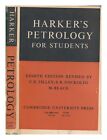 HARKER, ALFRED Petrology for students 1968 Paperback