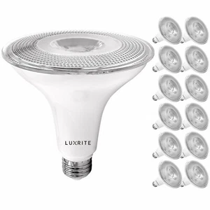 Luxrite 12-Pack LED PAR38 Flood Light Bulb Bright White 15W Dimmable Wet Rated - Picture 1 of 7