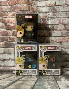 FUNKO POP! Marvel Underground Toys Exclusive Glow In The Dark Loki #36 Lot - Bild 1 von 12