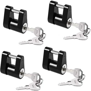 4x 1/4" Trailer Hitch Coupler Lock for Tow Boat RV Truck Keyed Alike Heavy Duty - Picture 1 of 10