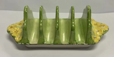 Vintage 1930’s Grindley Primula Toast Rack. Length 19cm,Height 8cm Some Age Wear - Image 1 of 4