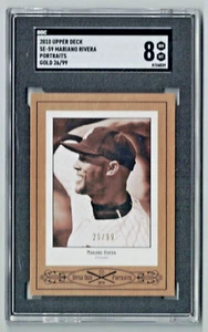 2010 UD Series 1 Portraits Gold #SE-59 Mariano Rivera Yankees HOF 26/99 SGC 8 - Picture 1 of 2