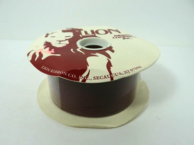 Lion Ribbon Company Velvet Burgundy Ribbon 25 Yards Full Reel - Image 1 of 4