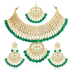Home N Life Glorious Kundan Gold Plated Choker Necklace Set for Women - Picture 1 of 5