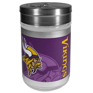 Minnesota Vikings Glass Tailgater Seasoning Shaker ¡Con licencia de la NFL! - Imagen 1 de 4