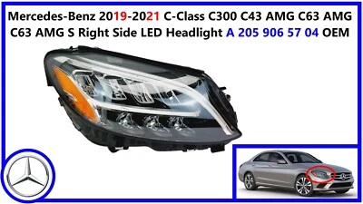 Faro LED derecho mercedes-benz clase c c300 c43 amg 2019-21 a2059065704 Foto 1 de 4