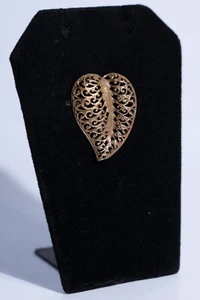 Vintage Blatt Brosche - goldfarben Blatt 1" - Bild 1 von 3