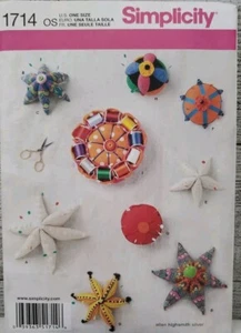 Simplicity 1714 Pin Cushions Craft Sewing Accessories Nine Styles Uncut Pattern - Picture 1 of 2