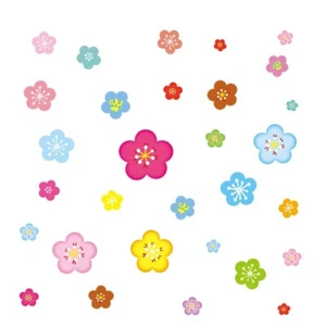Colorful Flower Double-sided Static Cling Sticker Glass Collision Warning Decals - Picture 1 of 8
