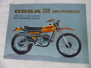Prospectus Catalogue Brochure Moto : OSSA 250 super pioneer de 1975