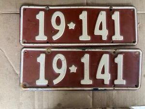 1956-196 Neuseeland Nummernschild. Zwei Schilder - Bild 1 von 1