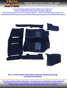 Carpet Set Handmade to Order Tufted Deep Pile Volkswagen Golf Mk1 Caddy - Picture 1 of 12