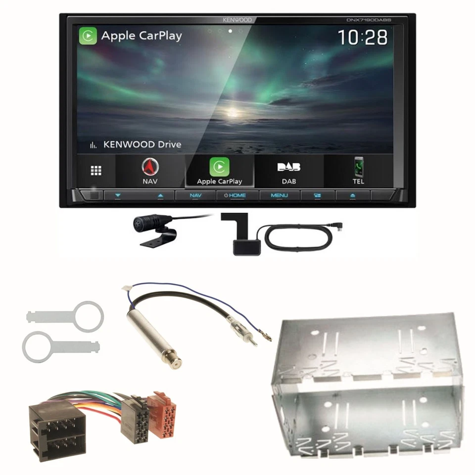 Kenwood DNX-7190DABS Android Auto DAB+ Einbauset für Polo 6N2 9N Bora Ibiza 6L - Bild 1 von 1