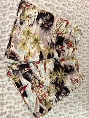 Lands End Swim Trunks Mens Large 36-38 Floral Hawaiian Bathing Suit Lined Beach - Image 1 of 4