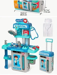 Carrello Attrezzatura Medica, Gioco Medico, Gioco di Ruolo, Tavolo Medico Simulato NUOVO - Foto 1 di 7