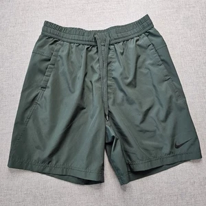 Nike Dri-FIT Shorts Mens Small Unlined Green Unlimited Running Pockets 7" Inseam - Picture 1 of 11