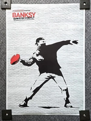 Banksy Genius or Vandal Exhibition Poster – Unauthorized Los Angeles Street Art - Image 1 of 4