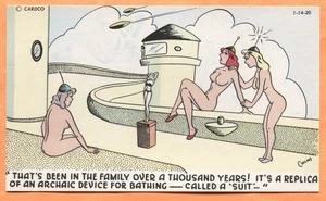 Archaic Bathing Suit Nudism Promotion by Cardco 1956 Series - Picture 1 of 4
