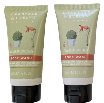 Crabtree & Evelyn Gardeners Body Wash 50ml 2 Tubes - Image 1 of 3