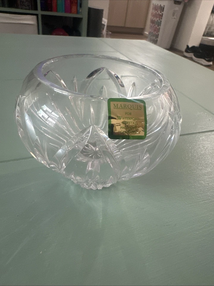 Waterford Marquis Saxony Crystal Hand Cut Rose Bowl 3" Discontinued - Image 1 of 4