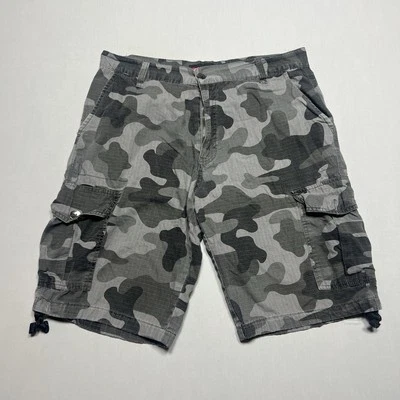 Pantalones Cortos Carga Southpole Sueltos Camuflados Para Hombre Talla 34 Gris Negro Patinador Hip Hop Y2K Foto 1 de 4