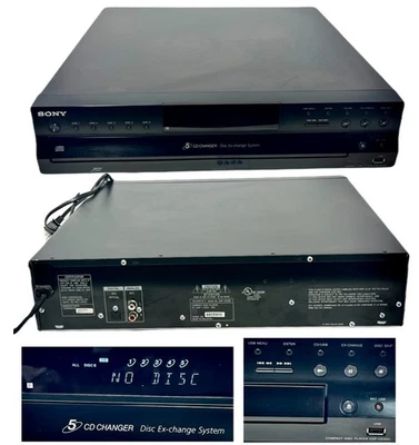 Sony Compact Disc Player CDP-CE500 5 Disc Changer TESTED No Remote - Image 1 of 4