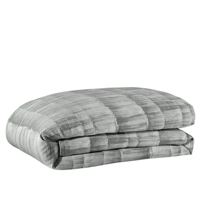 Hudson Park Brushed Texture Stripe FULL / QUEEN Duvet Cover GRAY - $425 - Image 1 of 4