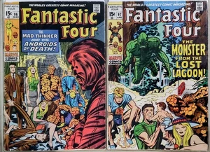 Marvel Fantastic Four 96 97 Monster from the Lost Lagoon Mad Thinker Franklin Gd - Picture 1 of 2