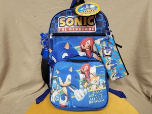 Sonic The Hedgehog 6-teiliger Rucksack & Brotzeittasche, Federtasche, Schlüsselanhänger, Flasche - Bild 1 von 21