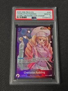 One Piece Card Game Charlotte Pudding OP08-067 Store Treasure Cup Winner PSA 10 - Picture 1 of 2