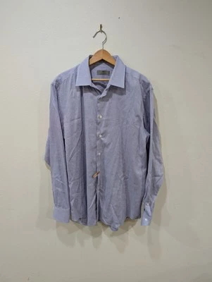 Рубашка мужская Canali сиреневая клетчатая размер 42/16,5 - Изображение 1 из 4