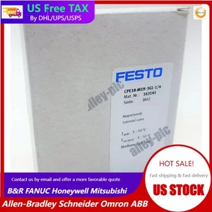 US FREE TAX New FESTO CPE18-M1H-3GL-1/4 163141 Solenoid Valve - Picture 1 of 4