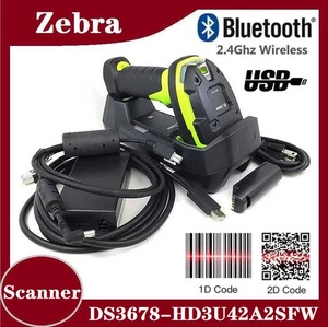 Zebra DS3678-HD3U42A2SFW High Density Bluetooth Wireless Barcode Scanner USB Kit - Bild 1 von 6